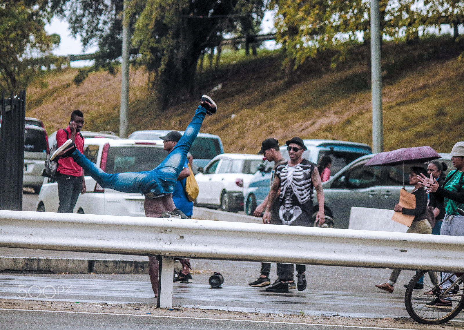 Canon EF-S 55-250mm F4-5.6 IS sample photo. Street dancing in trinidad and tobago photography