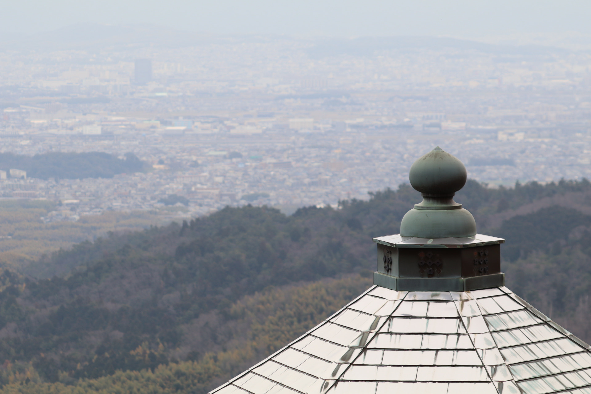 Canon EF 70-300 F4-5.6 IS II USM sample photo. 善峯寺頂から京都市内 photography