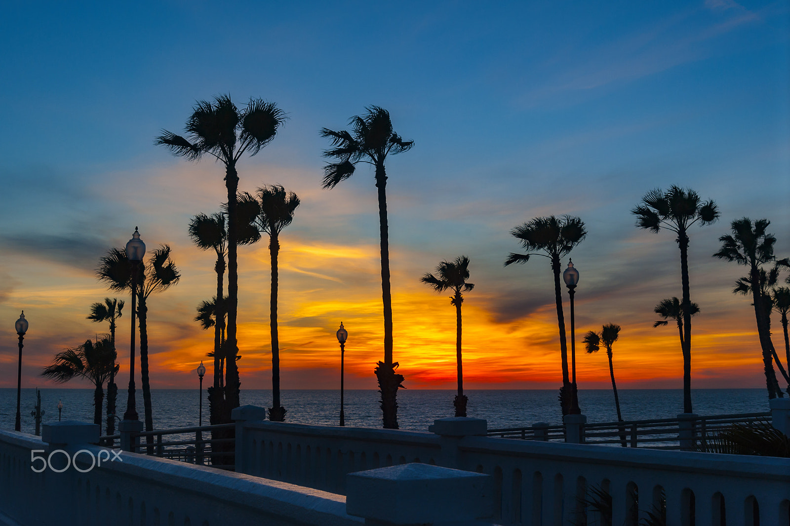 Nikon D700 sample photo. Sunset at oceanside pier - march 7, 2017 photography