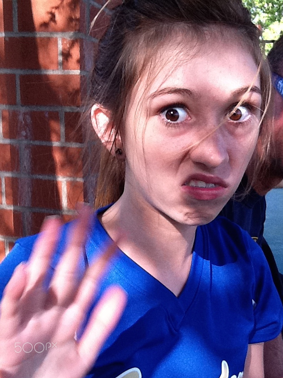 Apple iPad 2 sample photo. Making faces at the game o photography