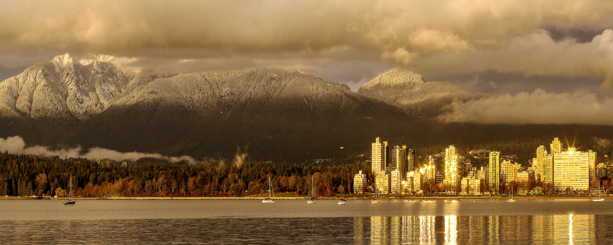 Canon EOS 60D + Canon EF 70-200mm F4L USM sample photo. Vancouver and stanley park at sunset photography