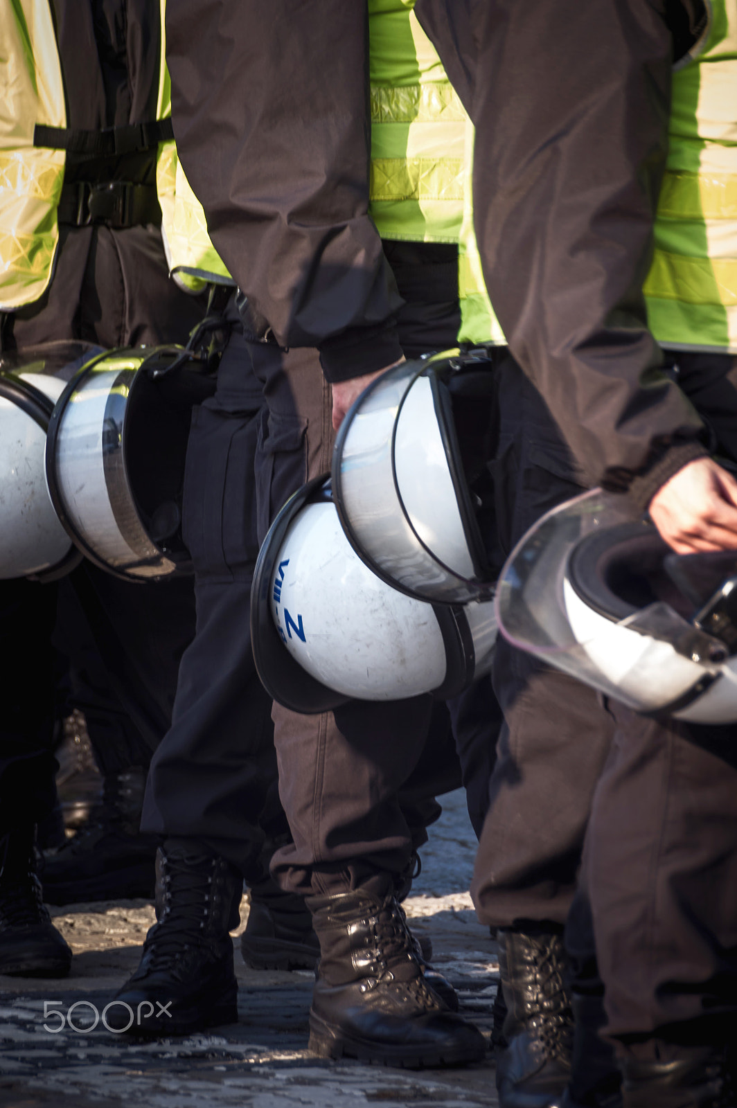 Pentax K-3 sample photo. Riot police photography