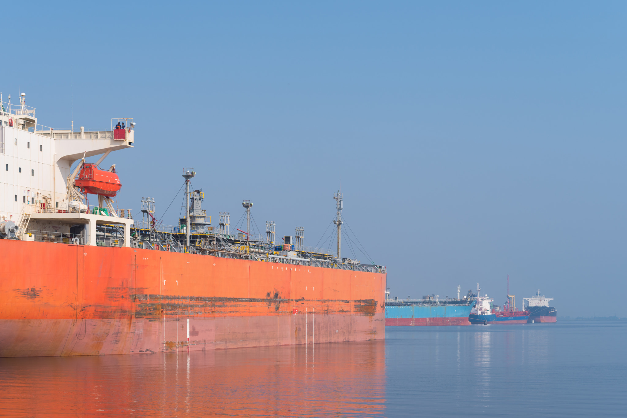 Pentax K-1 sample photo. Tankers in amsterdam harbor photography