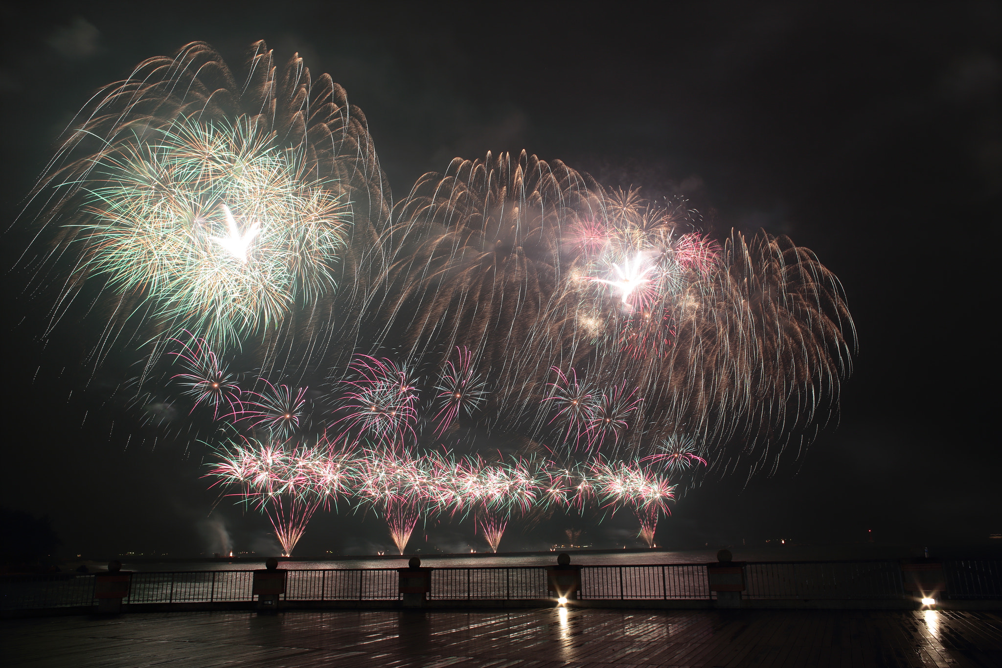 Canon EOS 6D + Canon EF 35-80mm f/4-5.6 sample photo. Fireworks show in kaohsiungport, taiwan photography