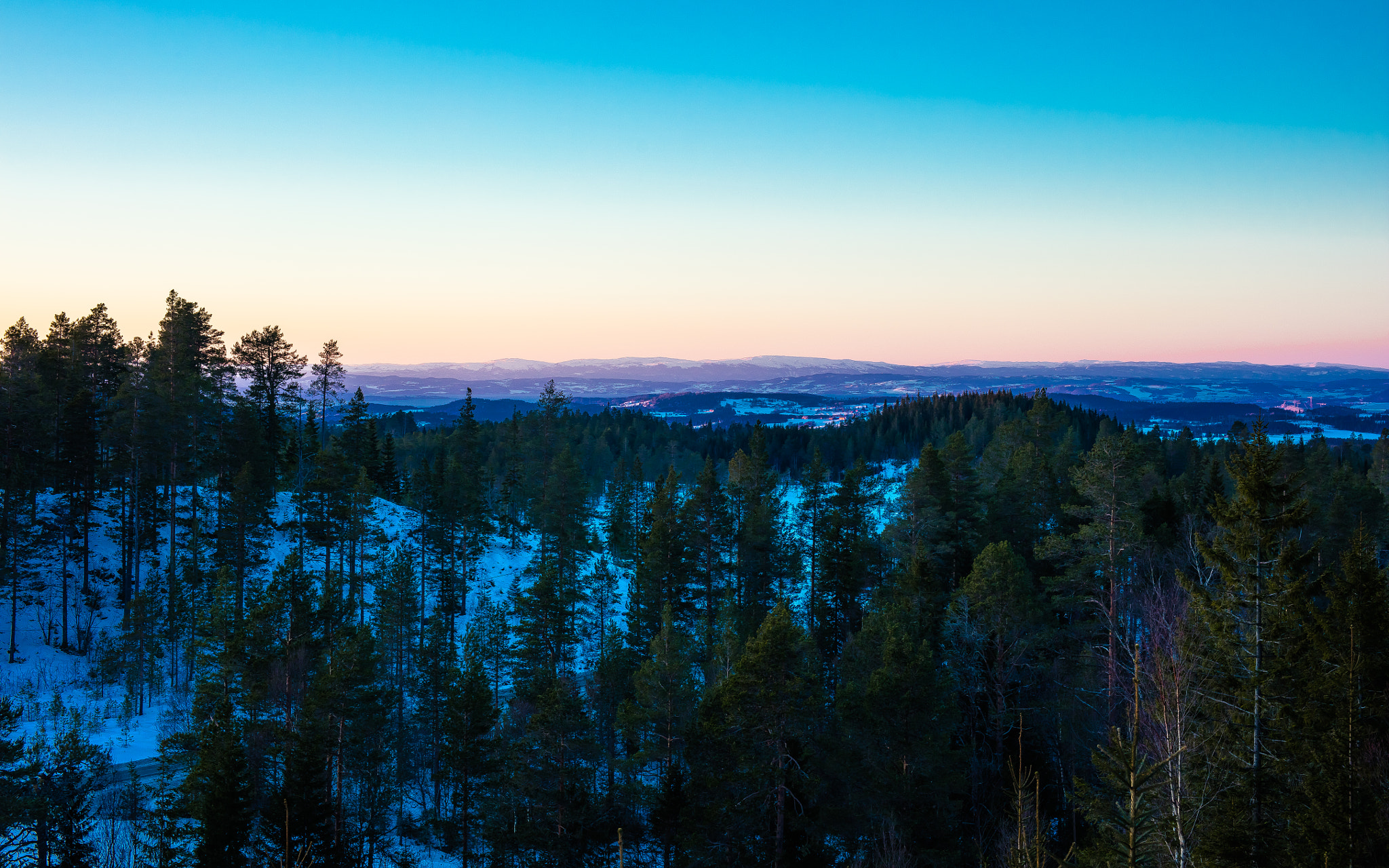 Canon EOS 5DS R + Sigma 50mm F1.4 EX DG HSM sample photo. Winter landscape at sunset photography