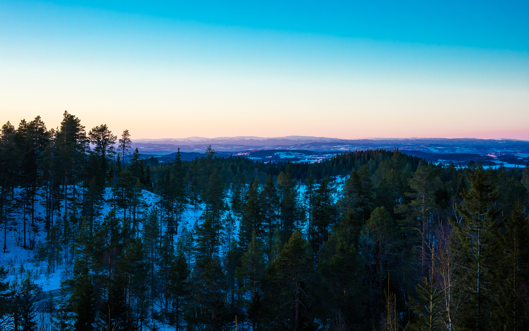 Sigma 50mm F1.4 EX DG HSM sample photo. Winter landscape at sunset photography