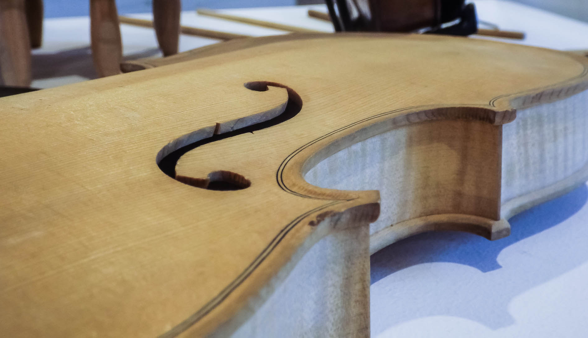 Fujifilm FinePix S4600 sample photo. Violon en cours de fabrication photography