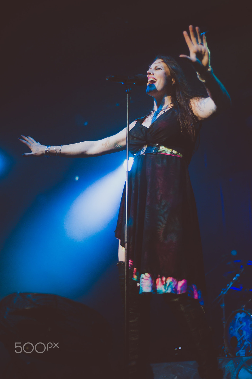 Nikon D700 + Nikon AF Nikkor 50mm F1.8D sample photo. Nightwish live photography