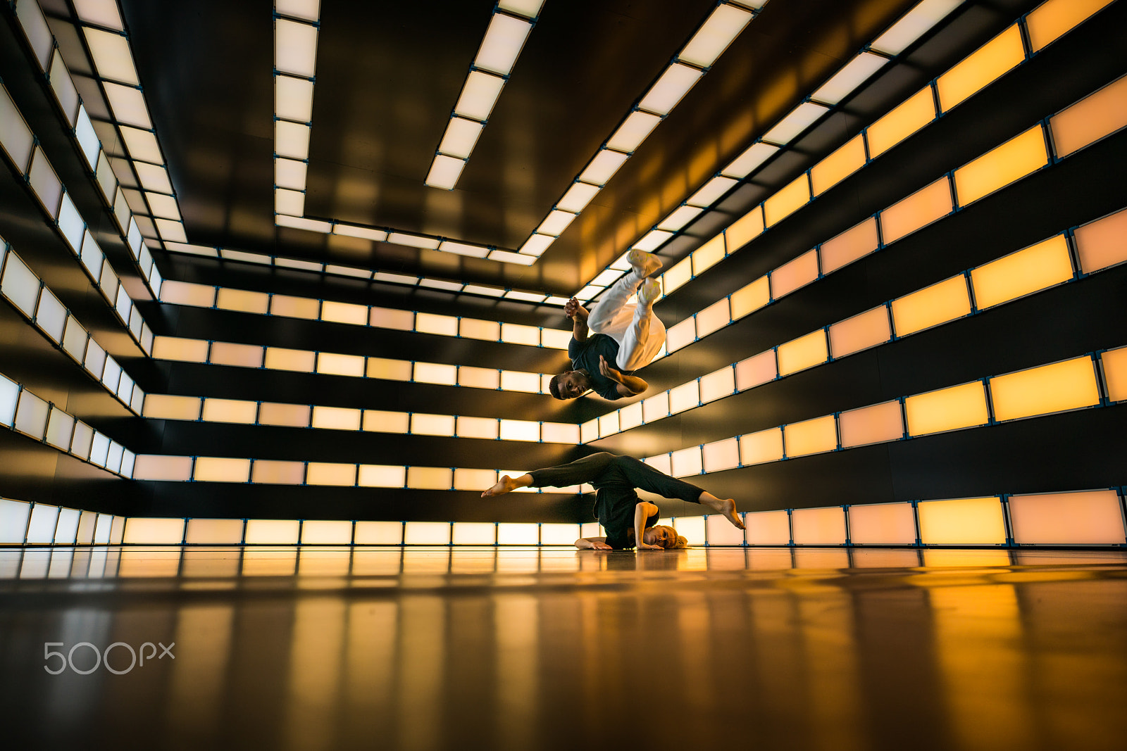 Sony a7R II + E 21mm F2.8 sample photo. Bboy and girl doing dance performance photography