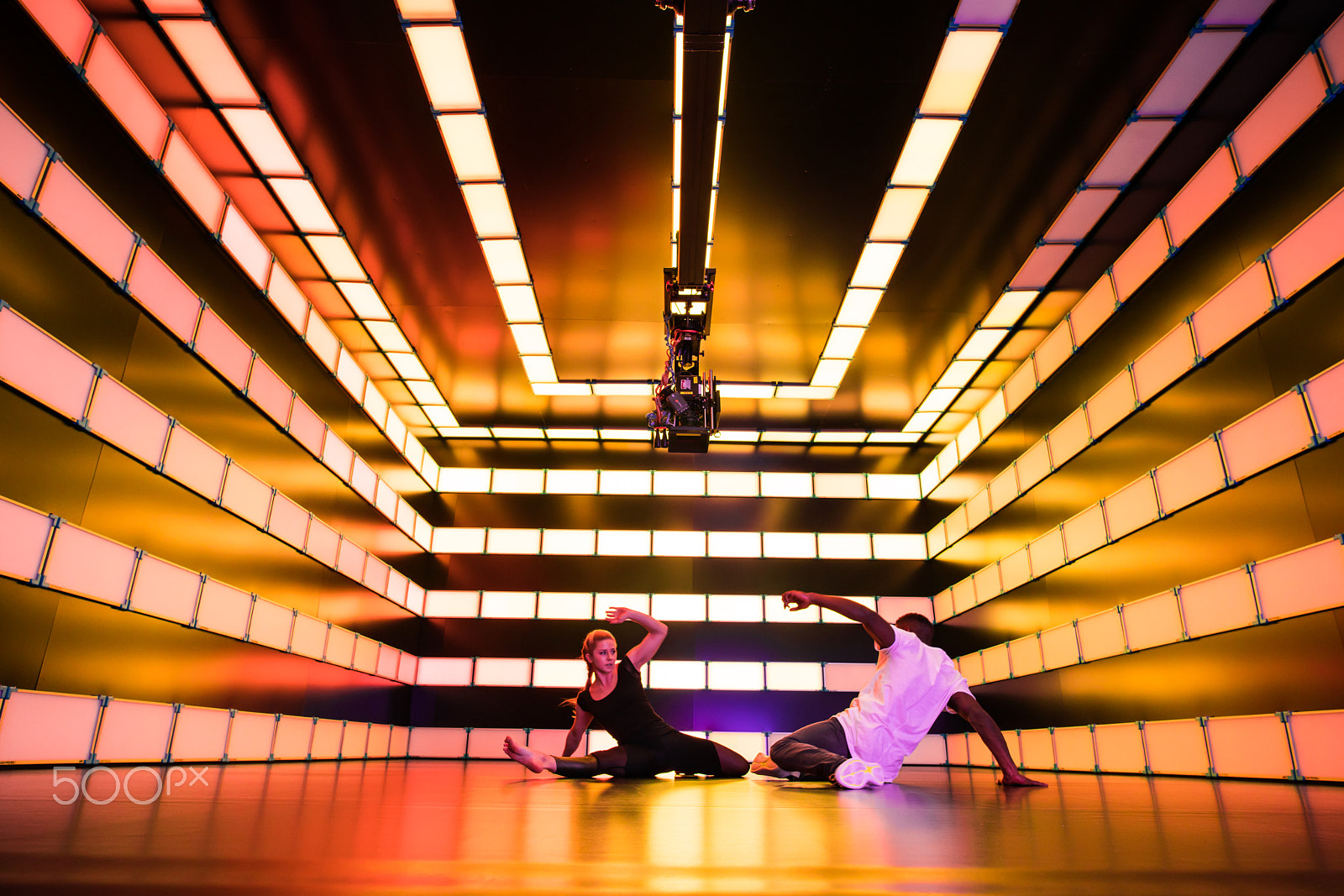 Sony a7R II + E 21mm F2.8 sample photo. Bboy and girl doing dance performance photography