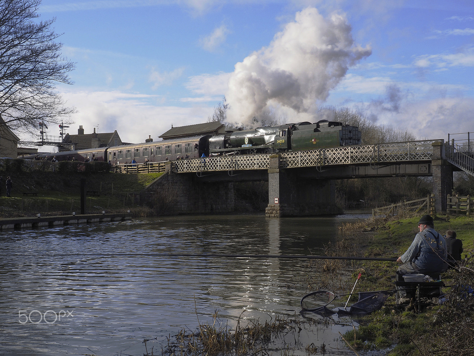 Olympus OM-D E-M1 sample photo. Sir keith park steam locomotive number 34053 at nene valley heritage railway event february 2017 photography