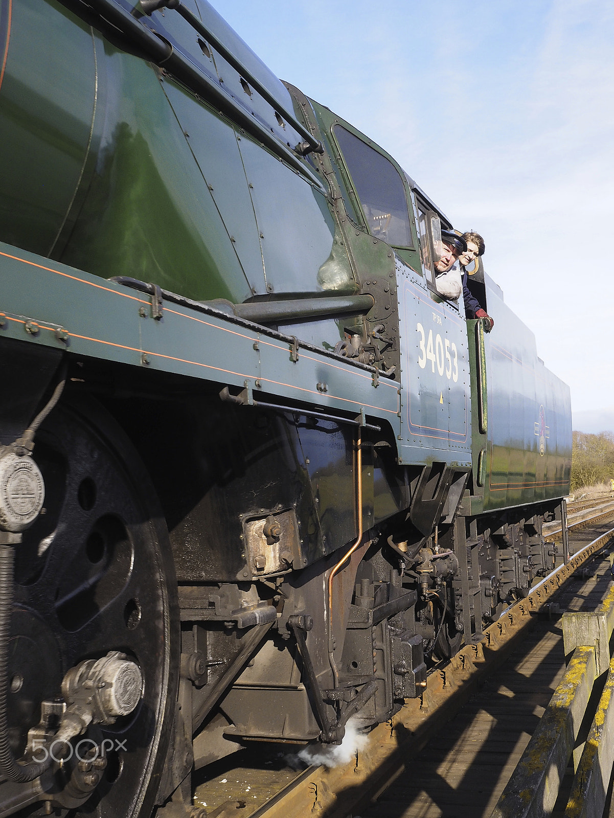 Olympus OM-D E-M1 sample photo. Sir keith park steam locomotive number 34053 at nene valley heritage railway event february 2017 photography