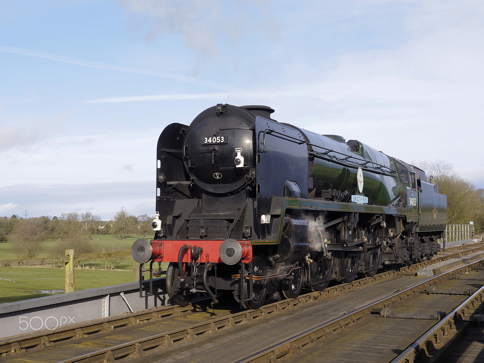 Olympus OM-D E-M1 sample photo. Sir keith park steam locomotive number 34053 at nene valley heritage railway event february 2017 photography
