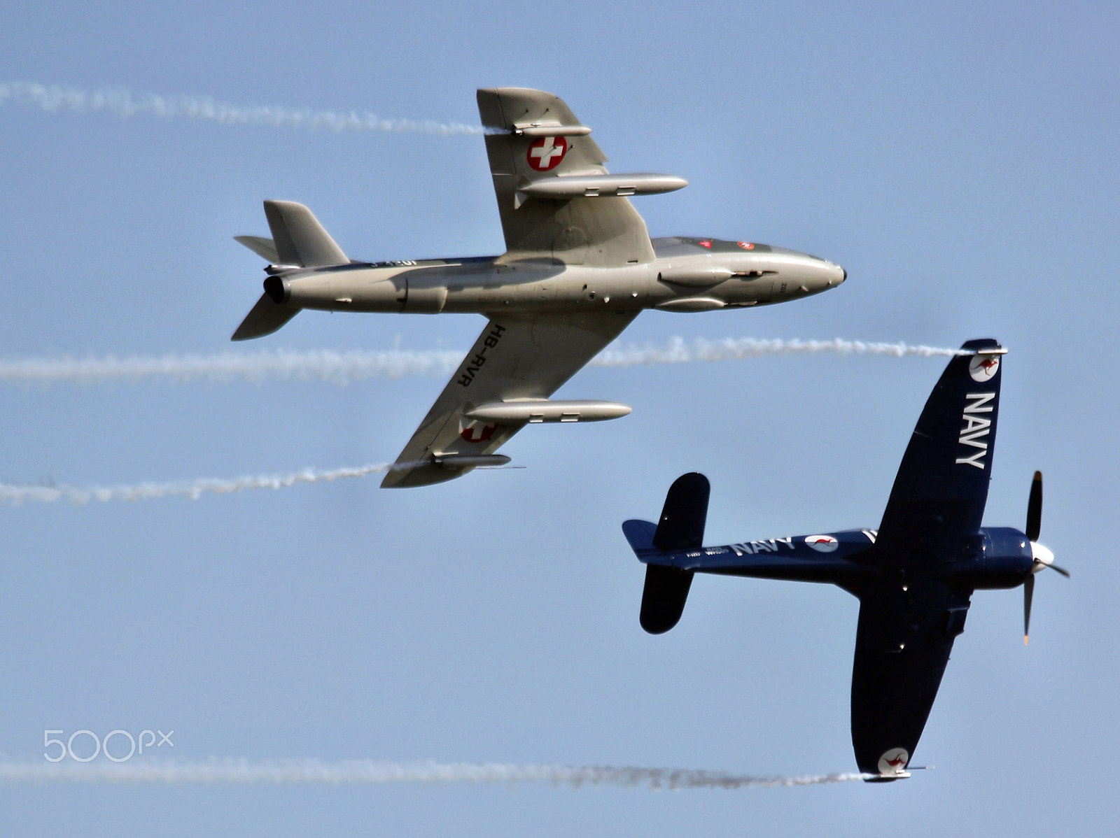 Sigma 150-500mm F5-6.3 DG OS HSM sample photo. Swiss army hunter vs ran sea fury by willie b photography