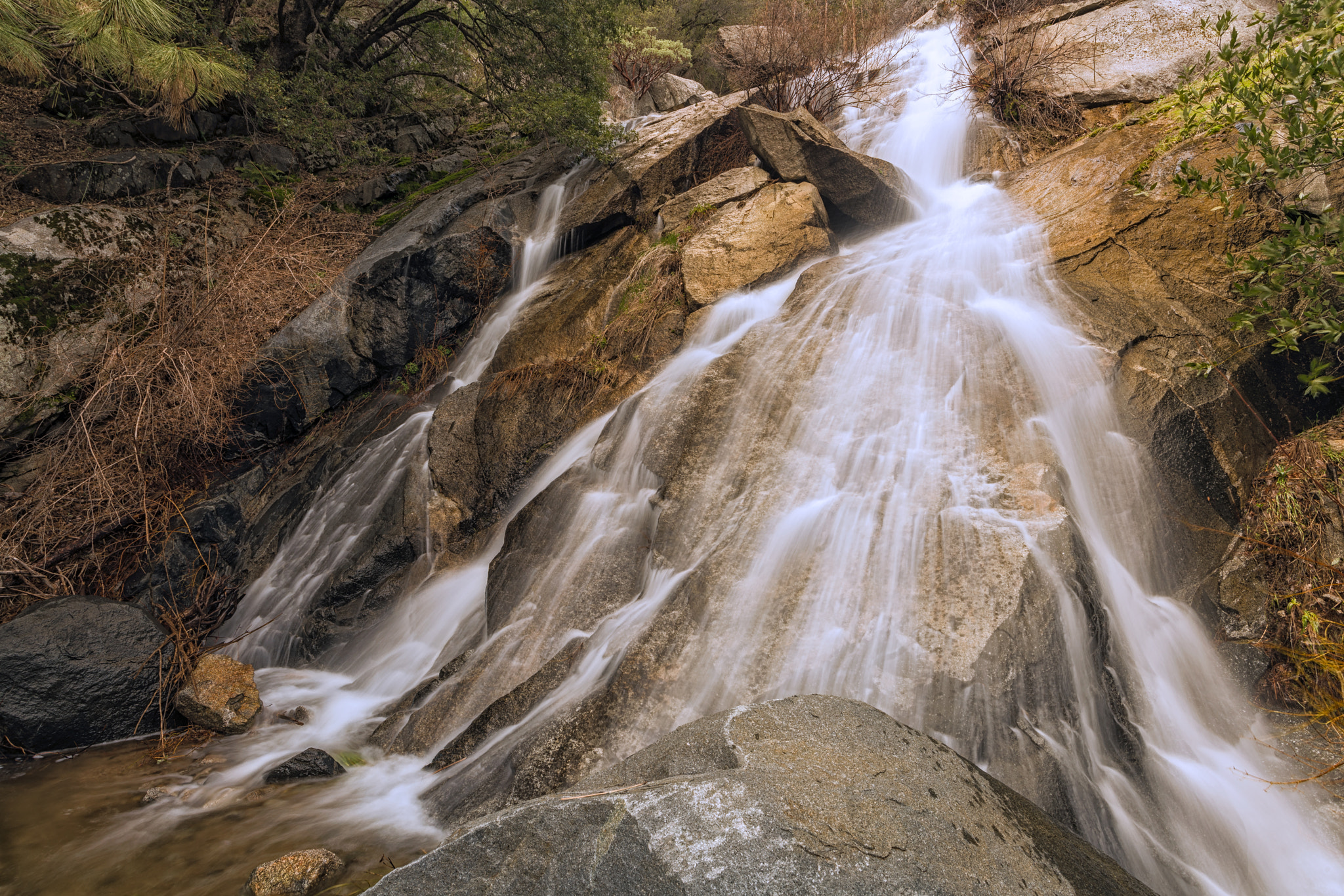 Sony a7R II + Canon EF 17-40mm F4L USM sample photo. Cascading falls photography