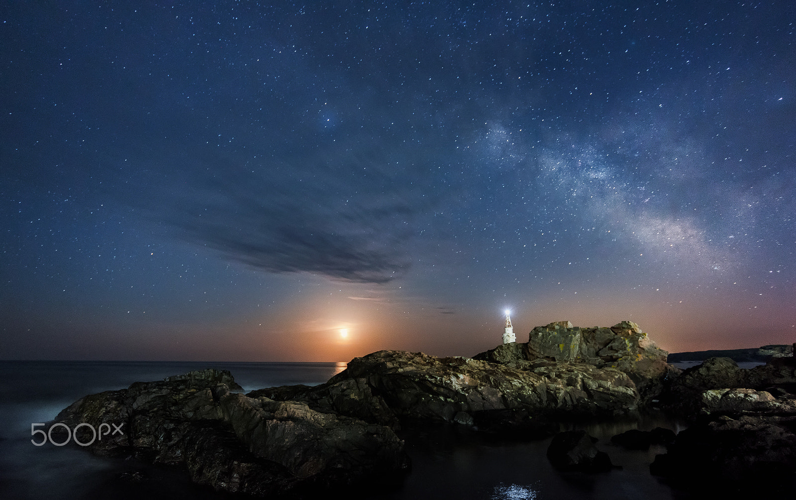 Nikon AF-S Nikkor 18-35mm F3.5-4.5G ED sample photo. Milky way over the lighthouse photography