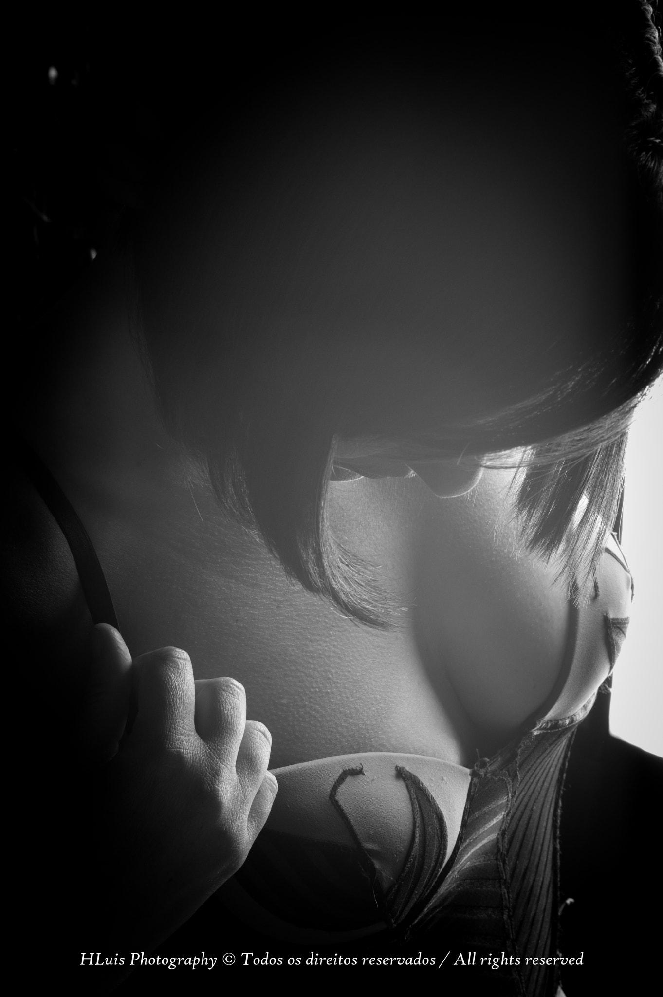 Pentax smc DA* 55mm F1.4 SDM sample photo. My session of b&w boudoir photography