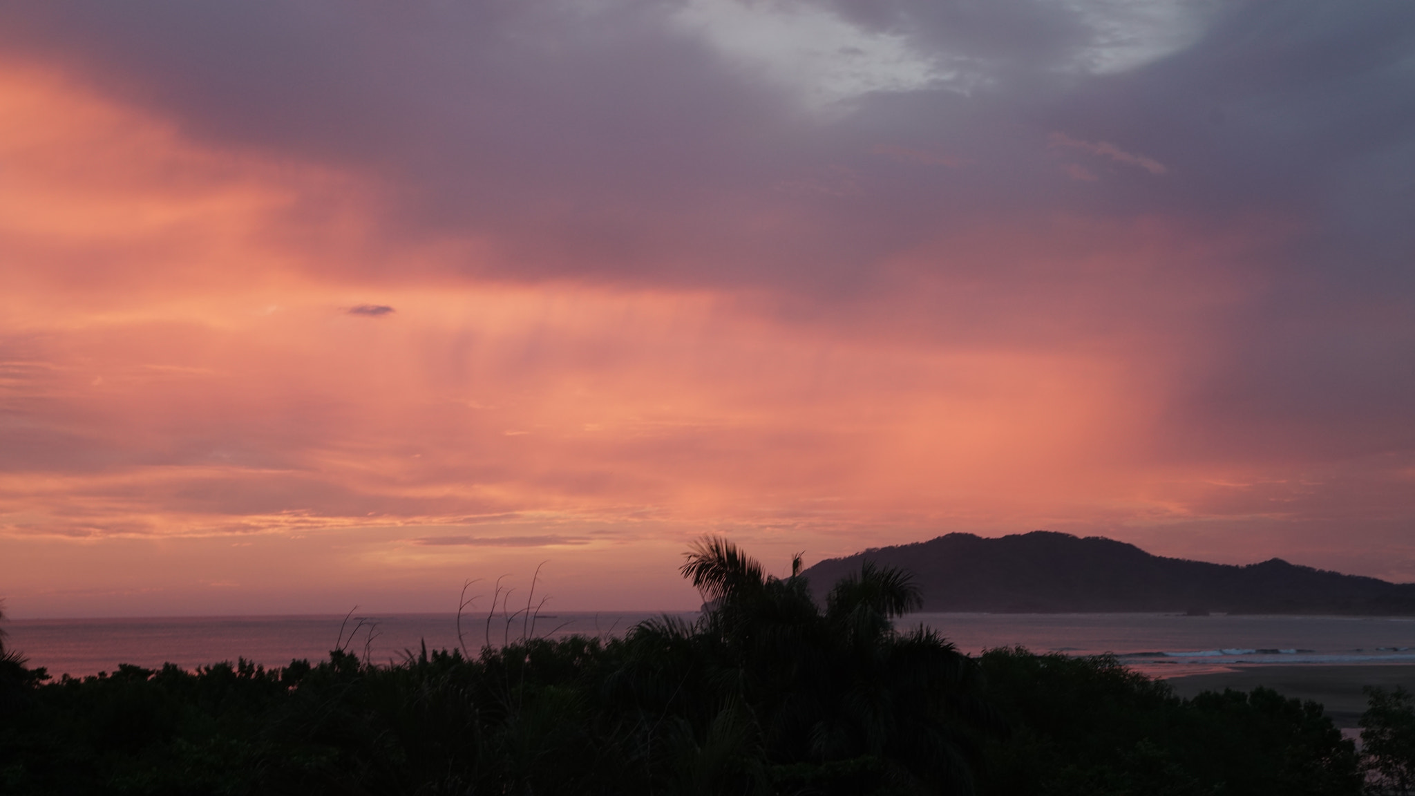 Sony a7R II + Canon EF 24-105mm F4L IS USM sample photo. Sunset in costa rica photography