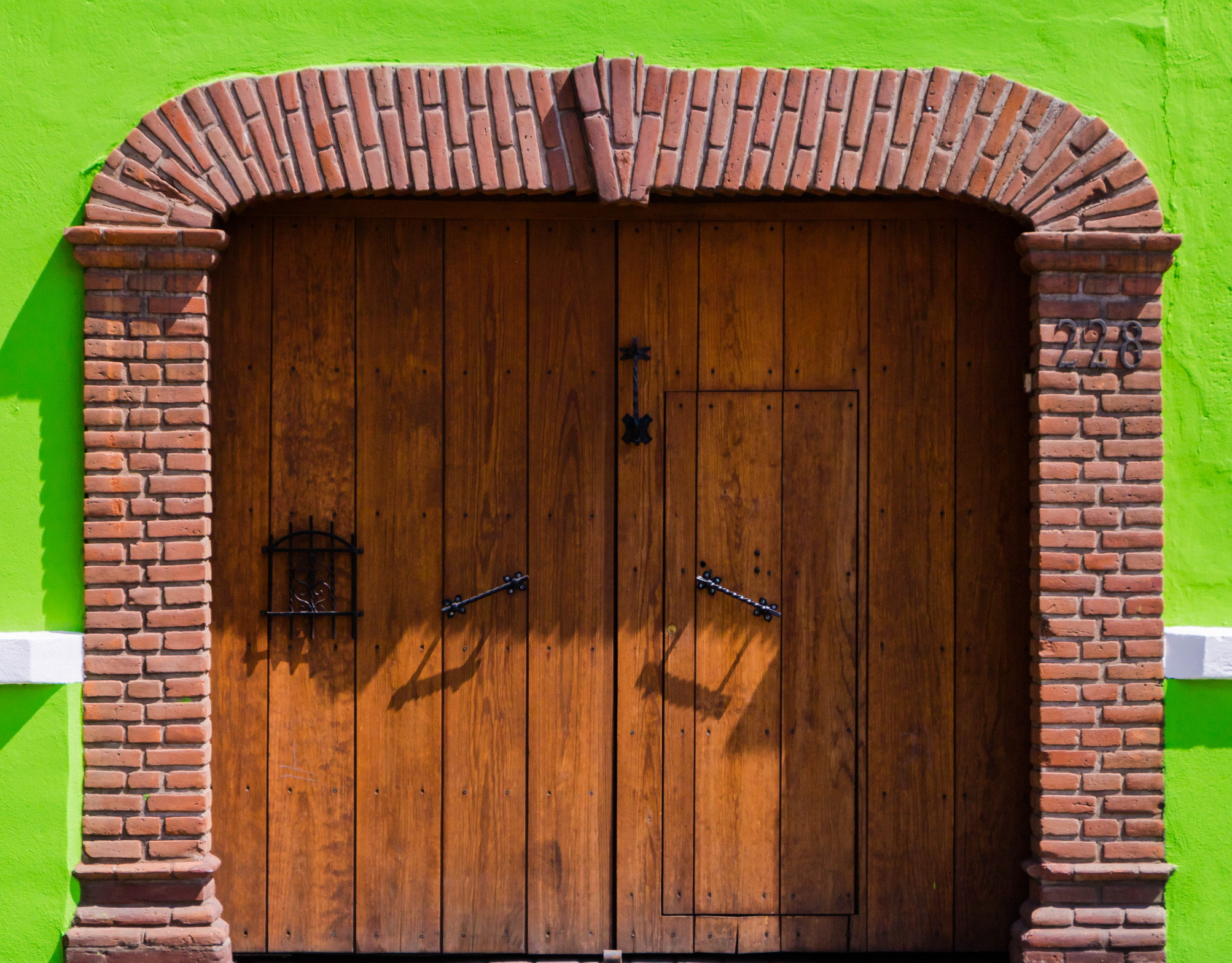 Canon EOS 750D (EOS Rebel T6i / EOS Kiss X8i) sample photo. Green bright door photography