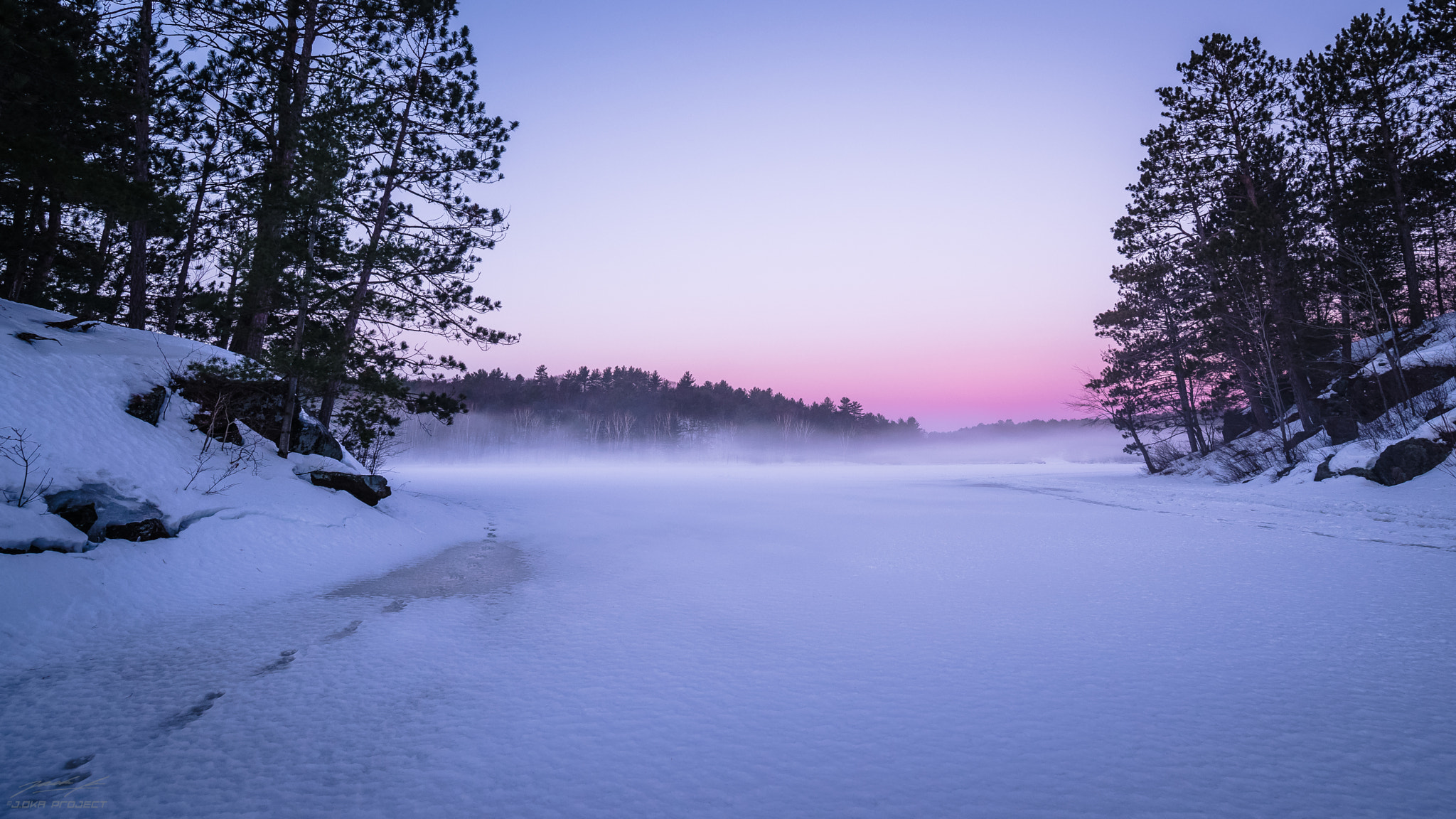 Pentax K-1 sample photo. Sunrise over frozen lake photography