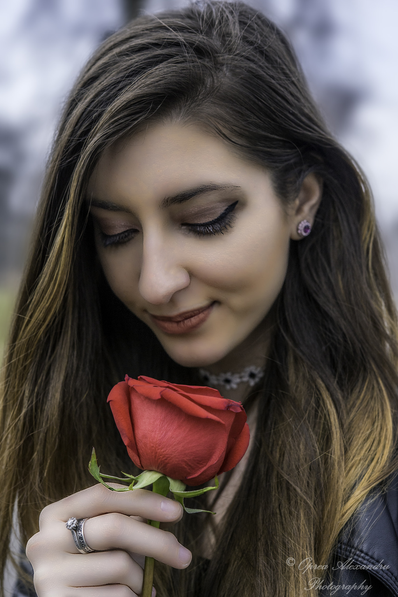 Sony ILCA-77M2 sample photo. Sweet girl and one rose photography