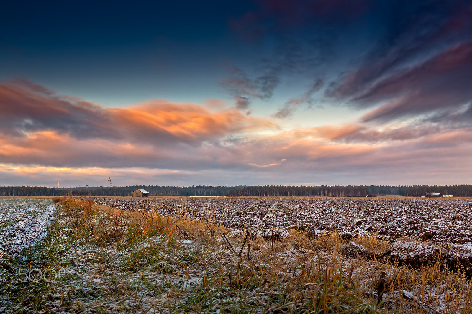 Canon EOS 50D + Canon EF-S 24mm F2.8 STM sample photo. Frost on the winter fields photography