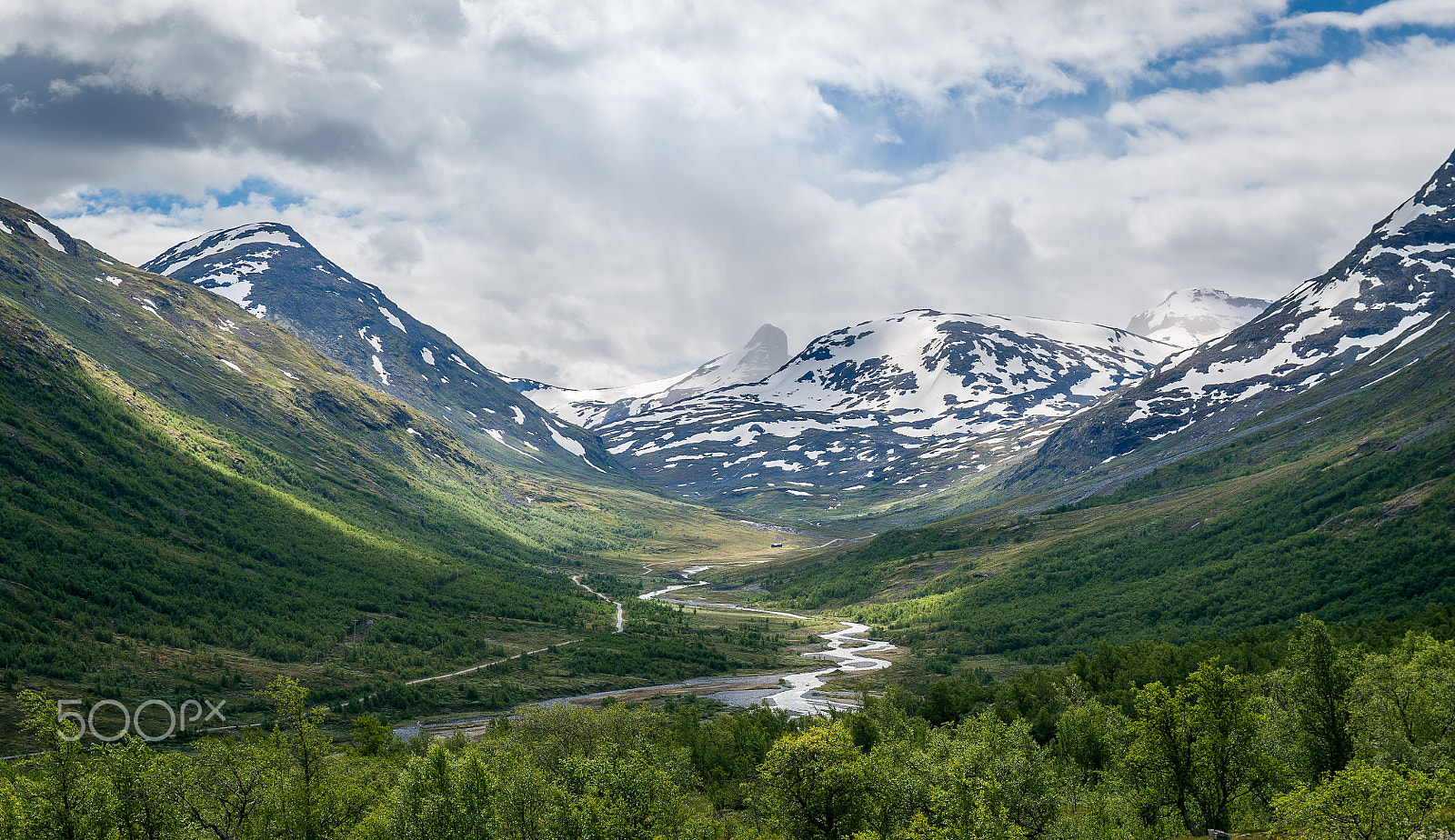Nikon AF-S Nikkor 24-70mm F2.8G ED sample photo. Summer landscape of norway mountains and river in the canyon. photography