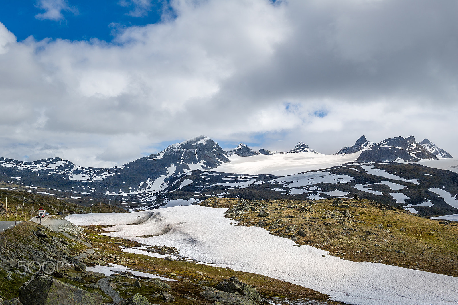 Nikon AF-S Nikkor 24-70mm F2.8G ED sample photo. Road in the snowy rocky mountains, norway. photography