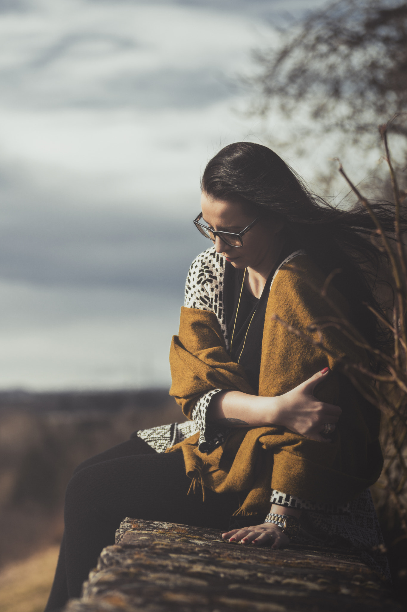 Sony a6500 + Sony FE 90mm F2.8 Macro G OSS sample photo. Moody girl photography