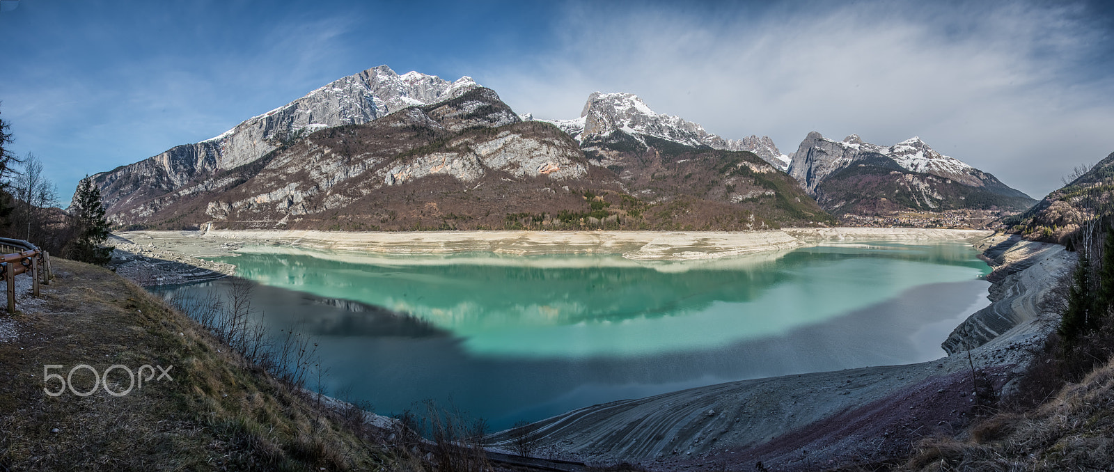 Nikon D800E sample photo. Panorama molveno lake photography