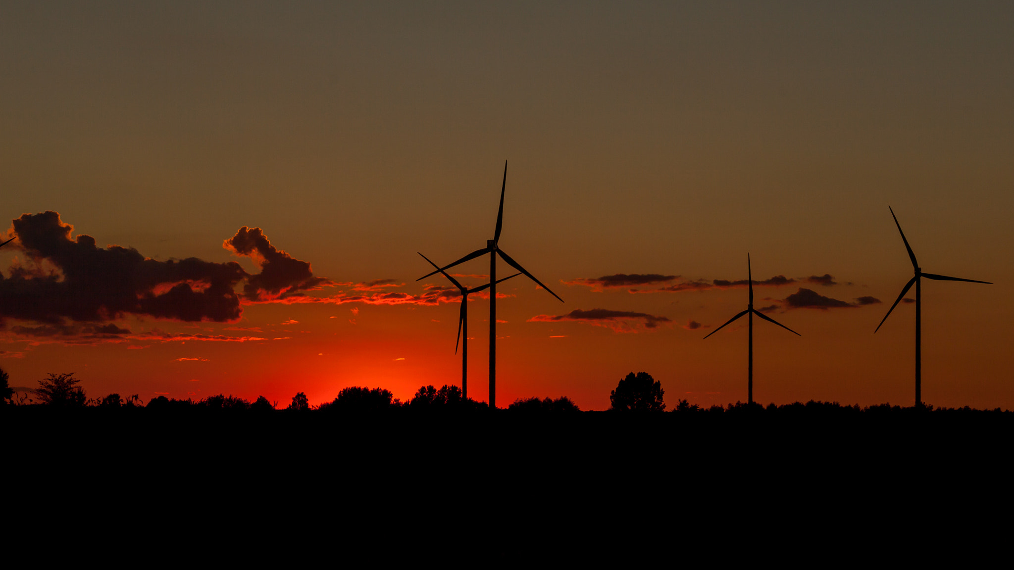 Canon EOS 5D Mark II + Sigma 70-200mm F2.8 EX DG OS HSM sample photo. Wind farm photography