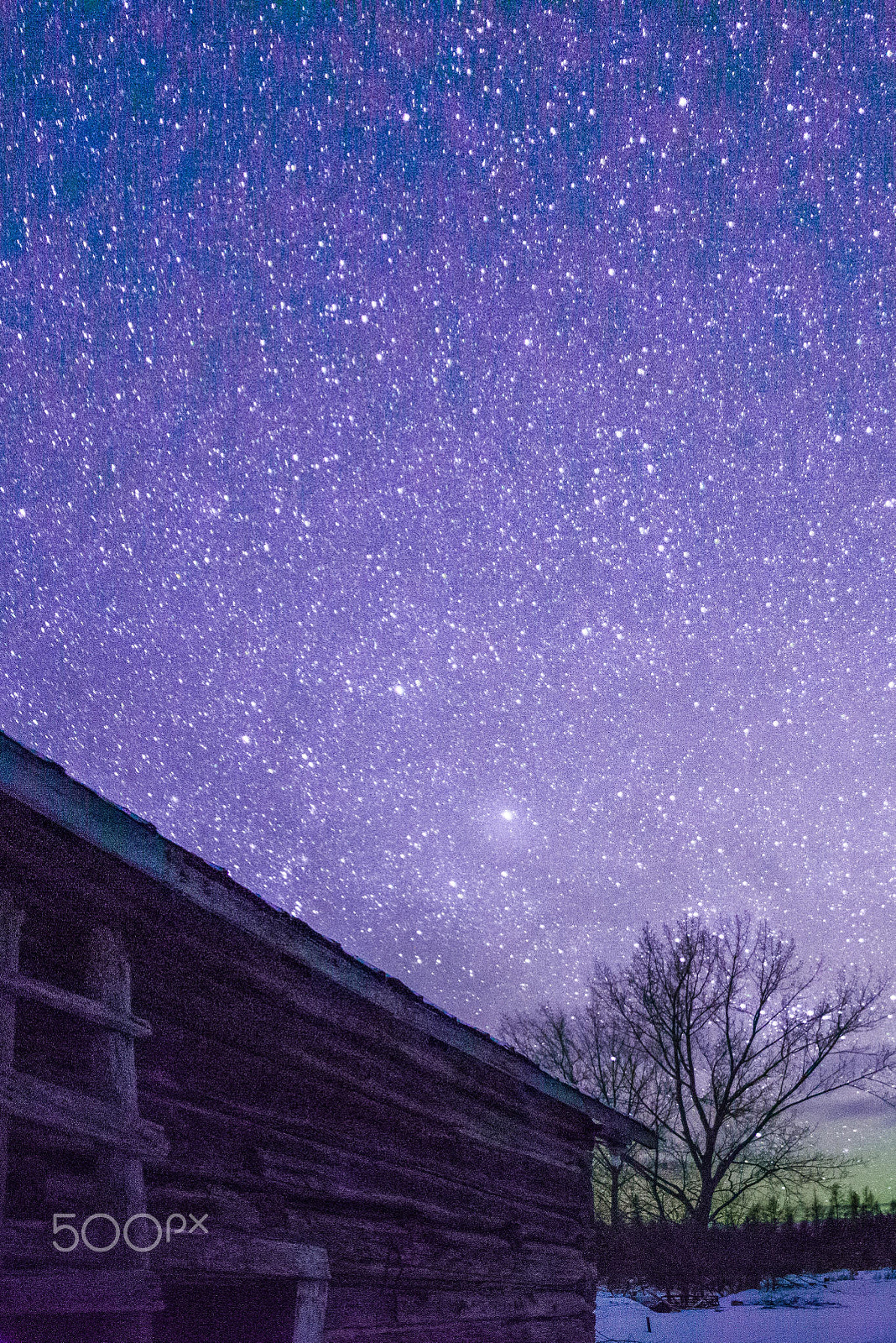 Nikon D800 sample photo. Rural log cabin barn at night with stars and milky way photography