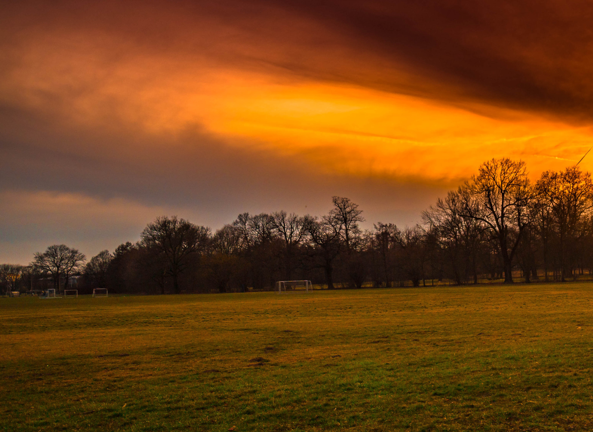 Sony SLT-A58 + 10-20mm F3.5 sample photo. Sunset and soccer field photography