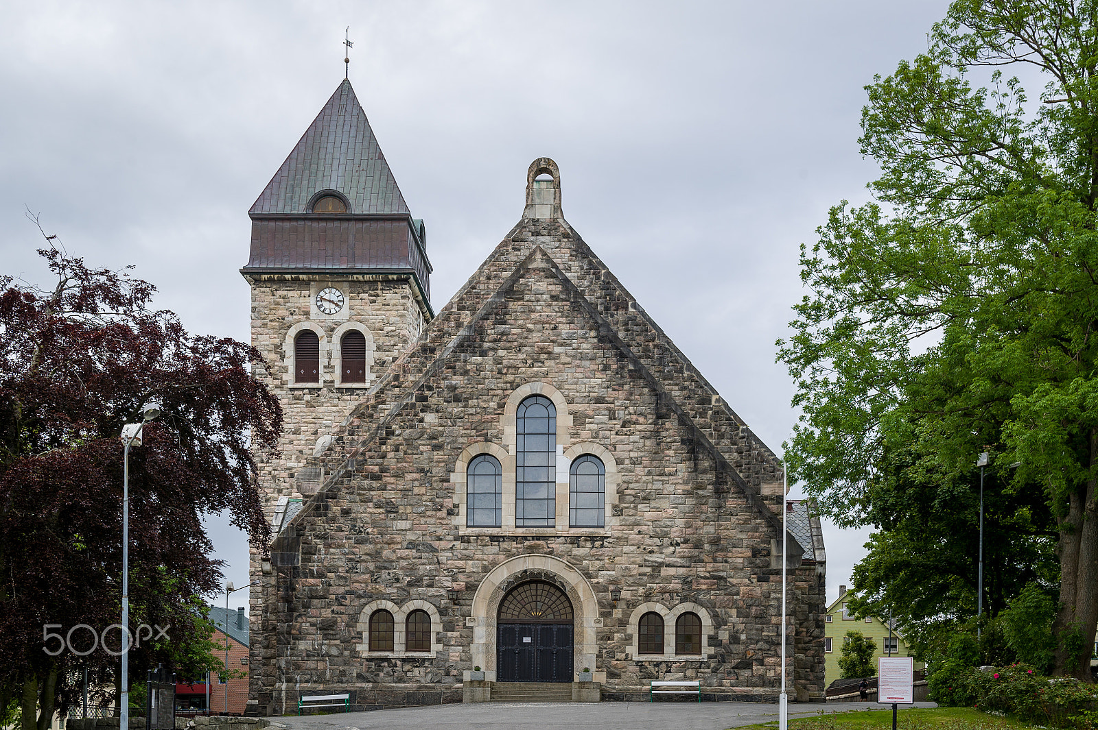 Nikon D3S sample photo. Alesund stone church, norway photography