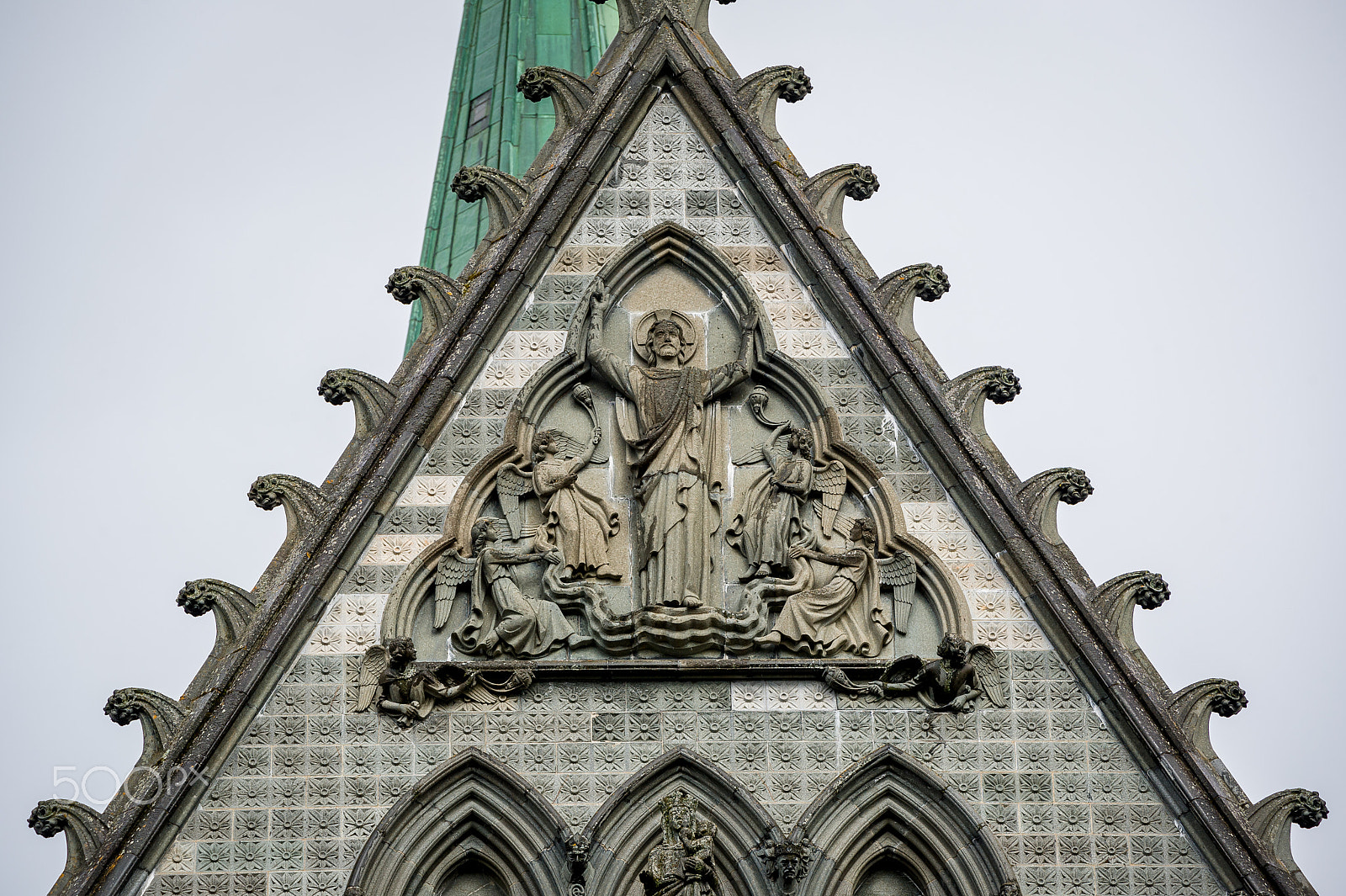 Nikon D3S sample photo. Nidaros cathedral tower, norway. photography