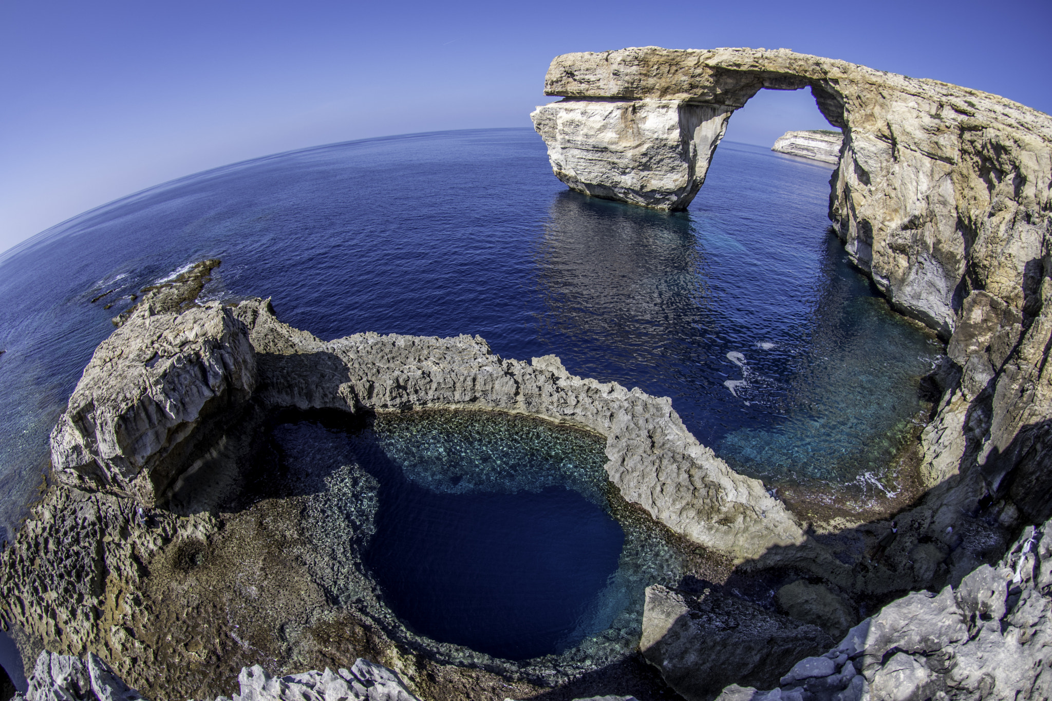 Tokina AT-X 10-17mm F3.5-4.5 DX Fisheye sample photo. Azure window on gozo, has collapsed on march 8th photography