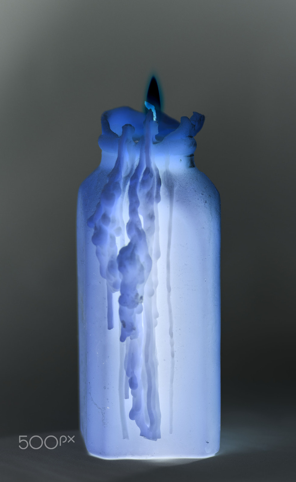 Nikon D810 + Tokina AT-X Pro 100mm F2.8 Macro sample photo. Beeswax candle with colors inverted photography
