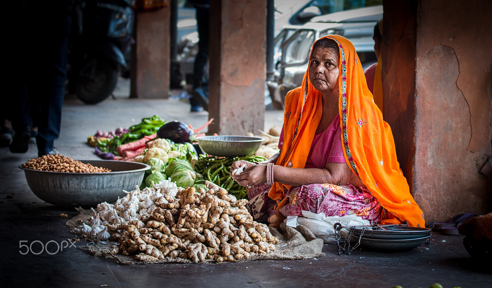 Nikon D800 sample photo. Jaipur market photography