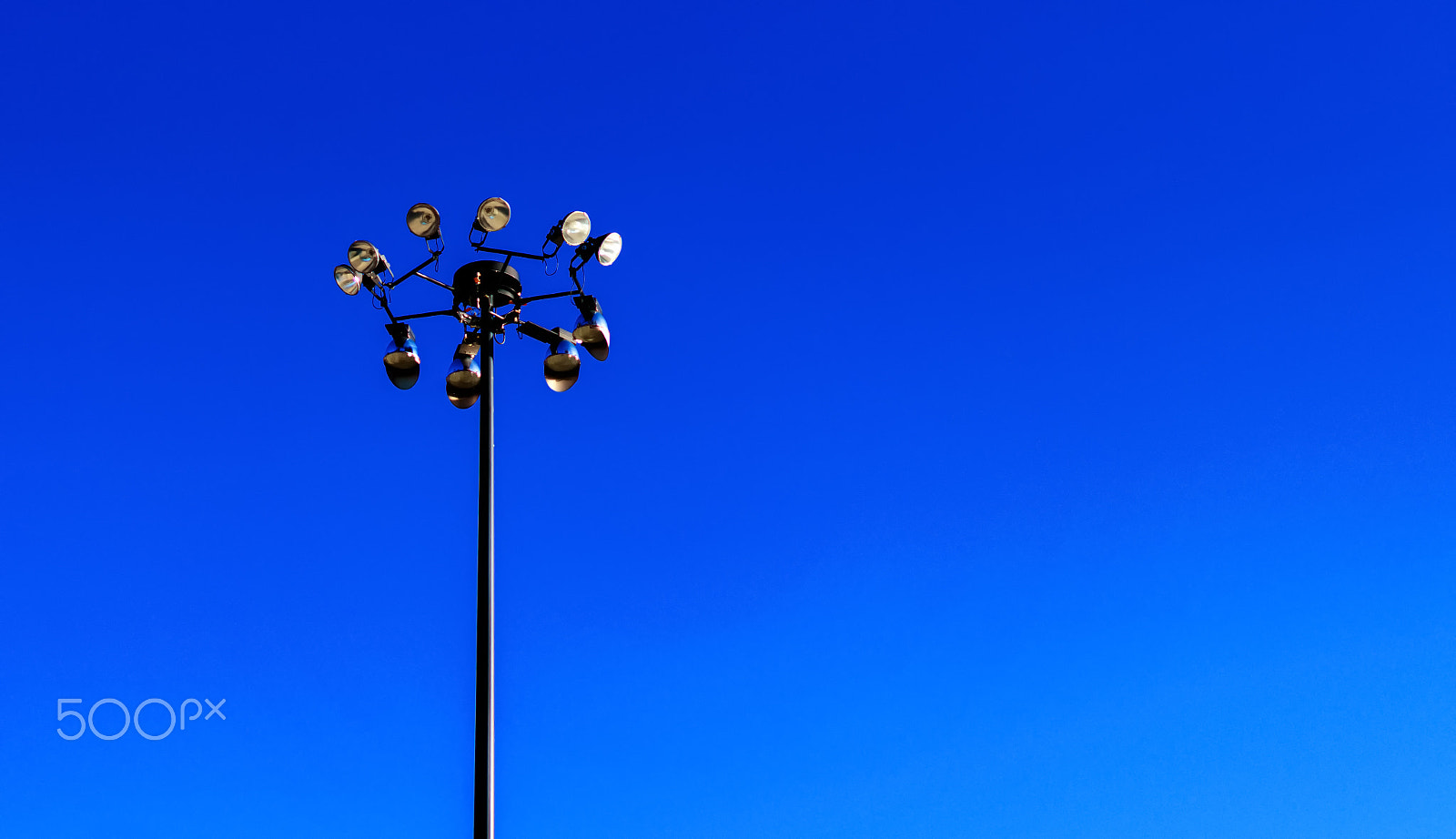 50mm F1.8 sample photo. Urban illumination in blue photography