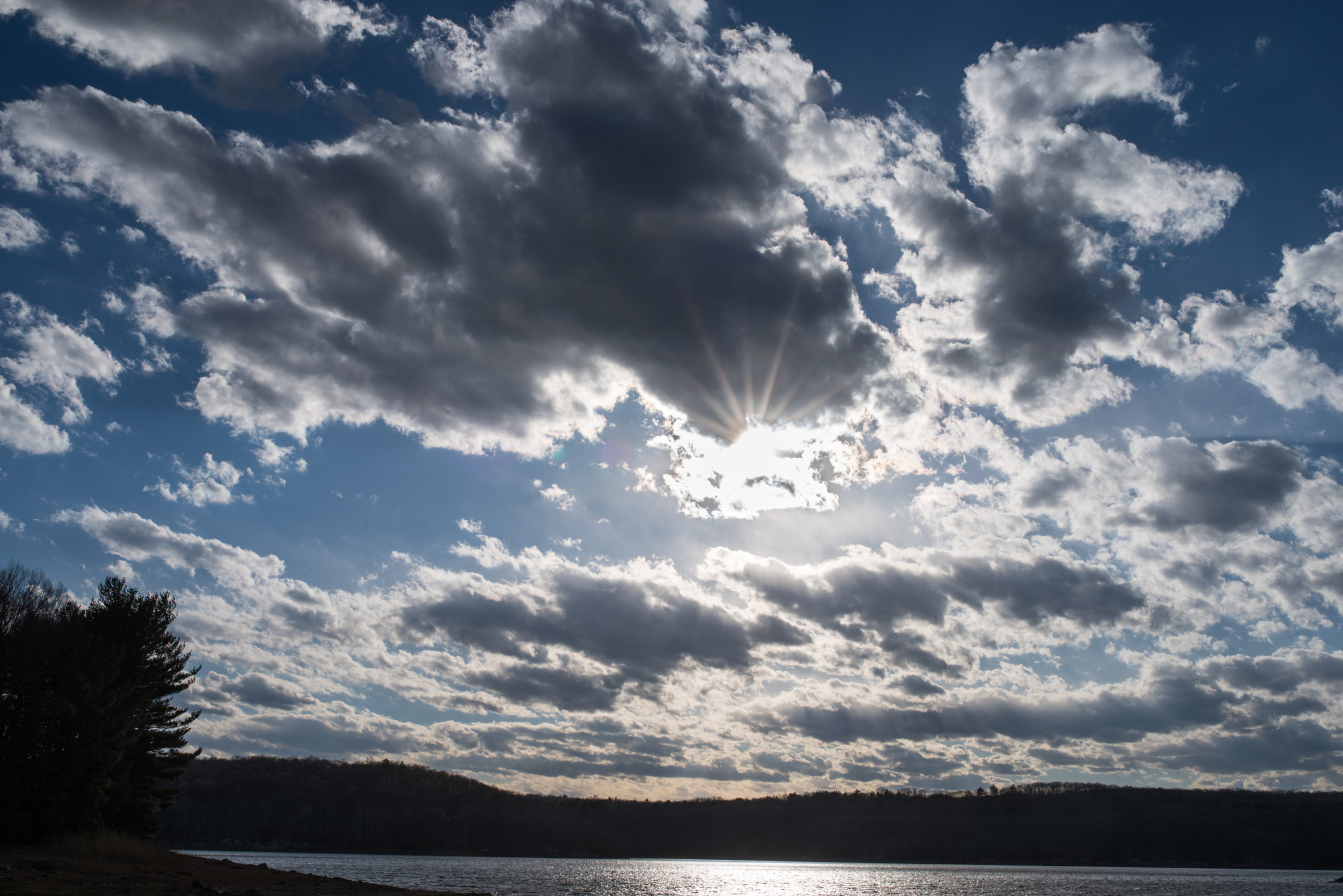 Pentax K-1 sample photo. Light and dark clouds on the saugatuck photography
