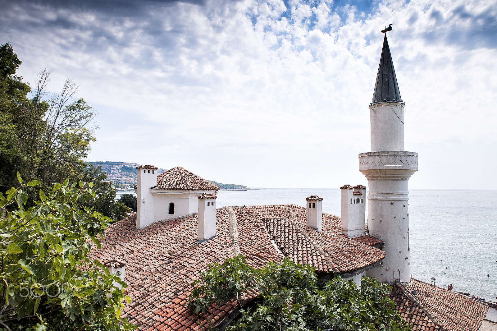 Tamron SP 24-70mm F2.8 Di VC USD sample photo. Roofs of balchik palace beside the black sea coast photography