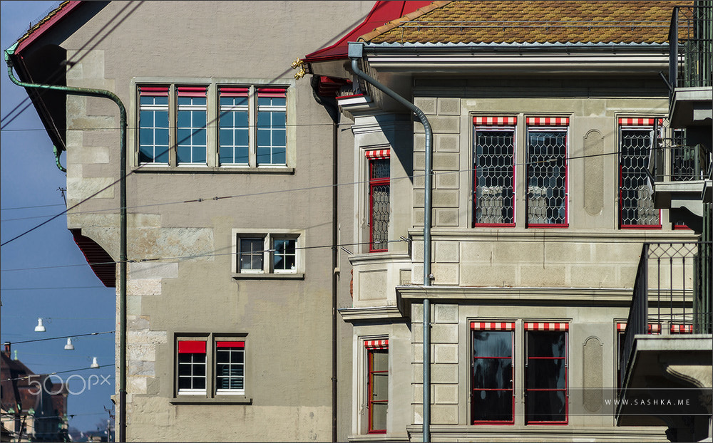 Sony a99 II sample photo. Classic city architecture of switzerland street view photography