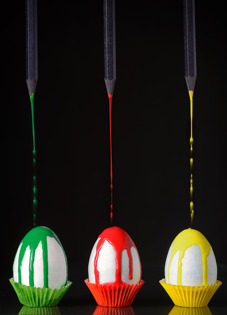 Abstract eggs and black pencils by Iordache Lauren?iu on 500px.com