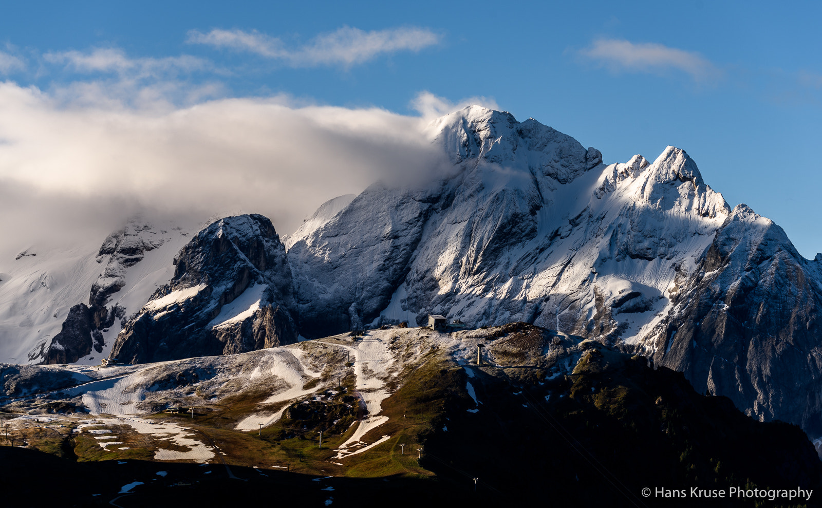 Nikon AF-S Nikkor 70-200mm F4G ED VR sample photo. Morning light on the marmolada mountain photography