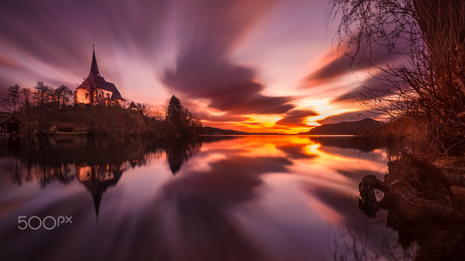 Nikon AF-S Nikkor 17-35mm F2.8D ED-IF sample photo. Sunrise- maria wörth (austria) photography