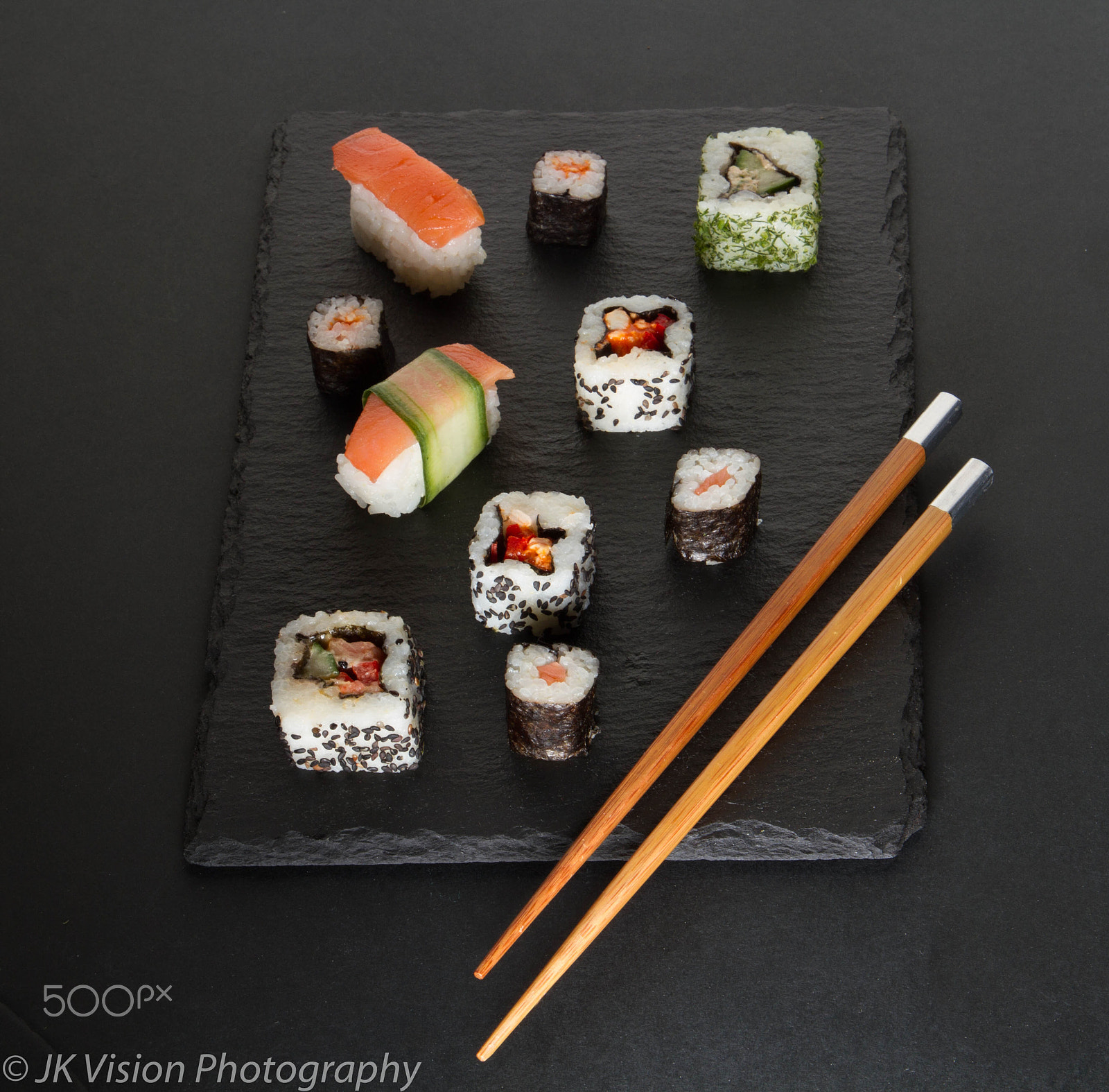 Canon EF 24-105mm F3.5-5.6 IS STM sample photo. A delicious sushi selection of japanese food photography