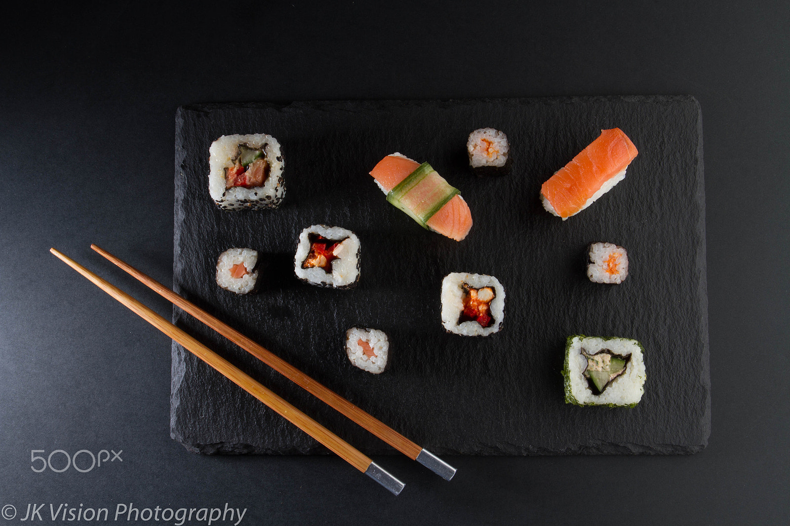 Canon EOS 7D + Canon EF 24-105mm F3.5-5.6 IS STM sample photo. A delicious sushi selection of japanese food photography