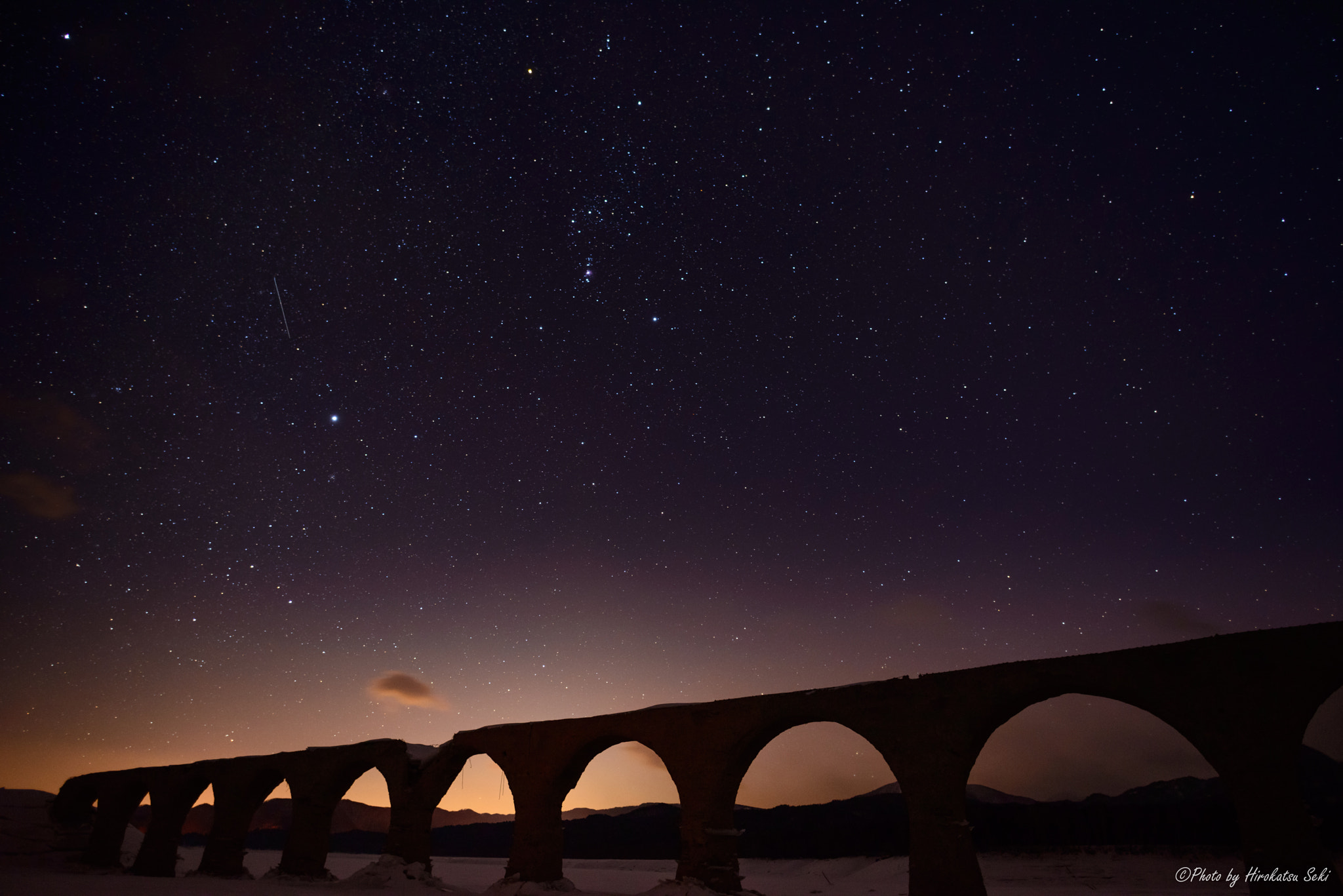 Nikon D800 sample photo. Arch bridge and starry sky photography