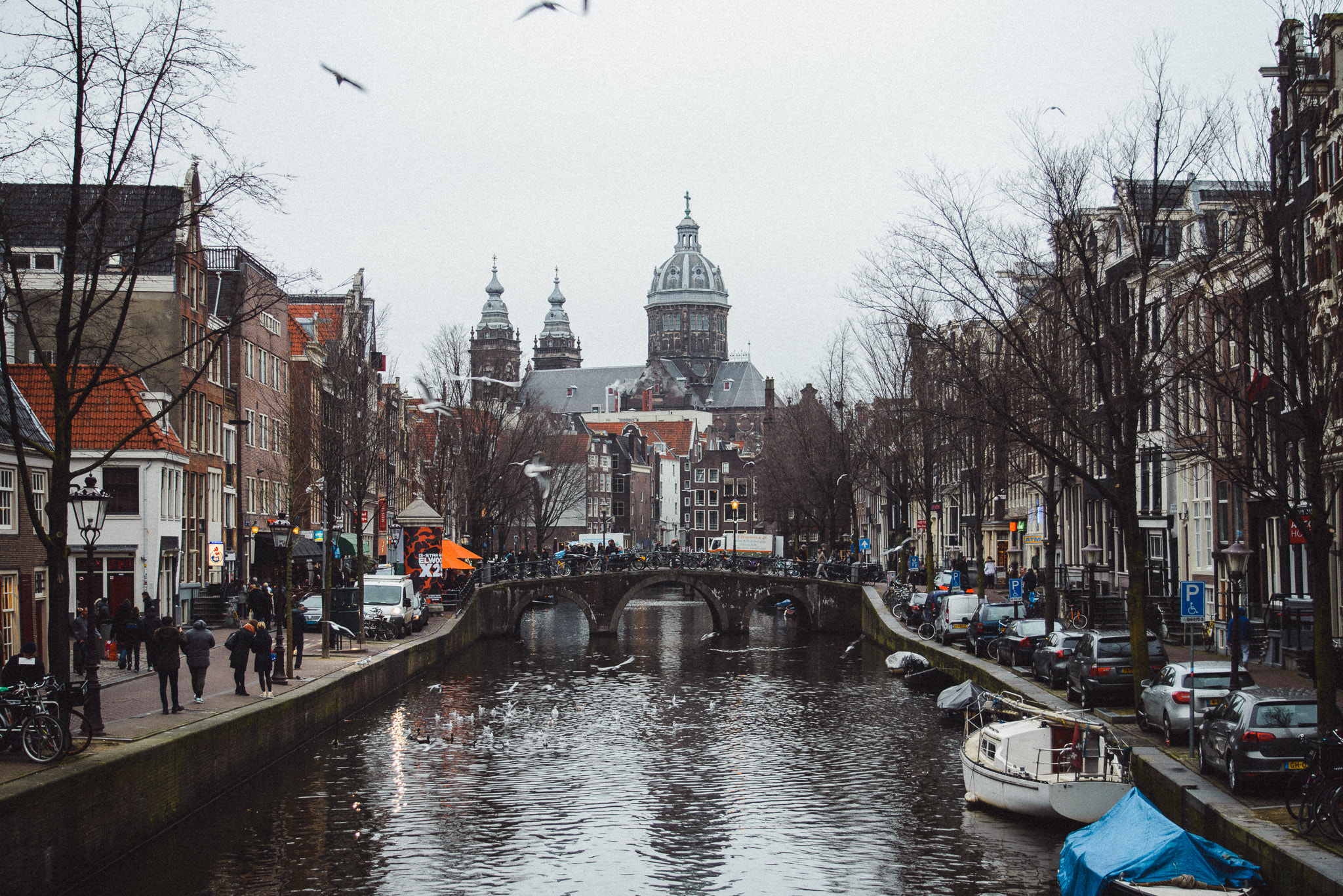 AF Zoom-Nikkor 28-80mm f/3.5-5.6D sample photo. Canals and seagulls photography