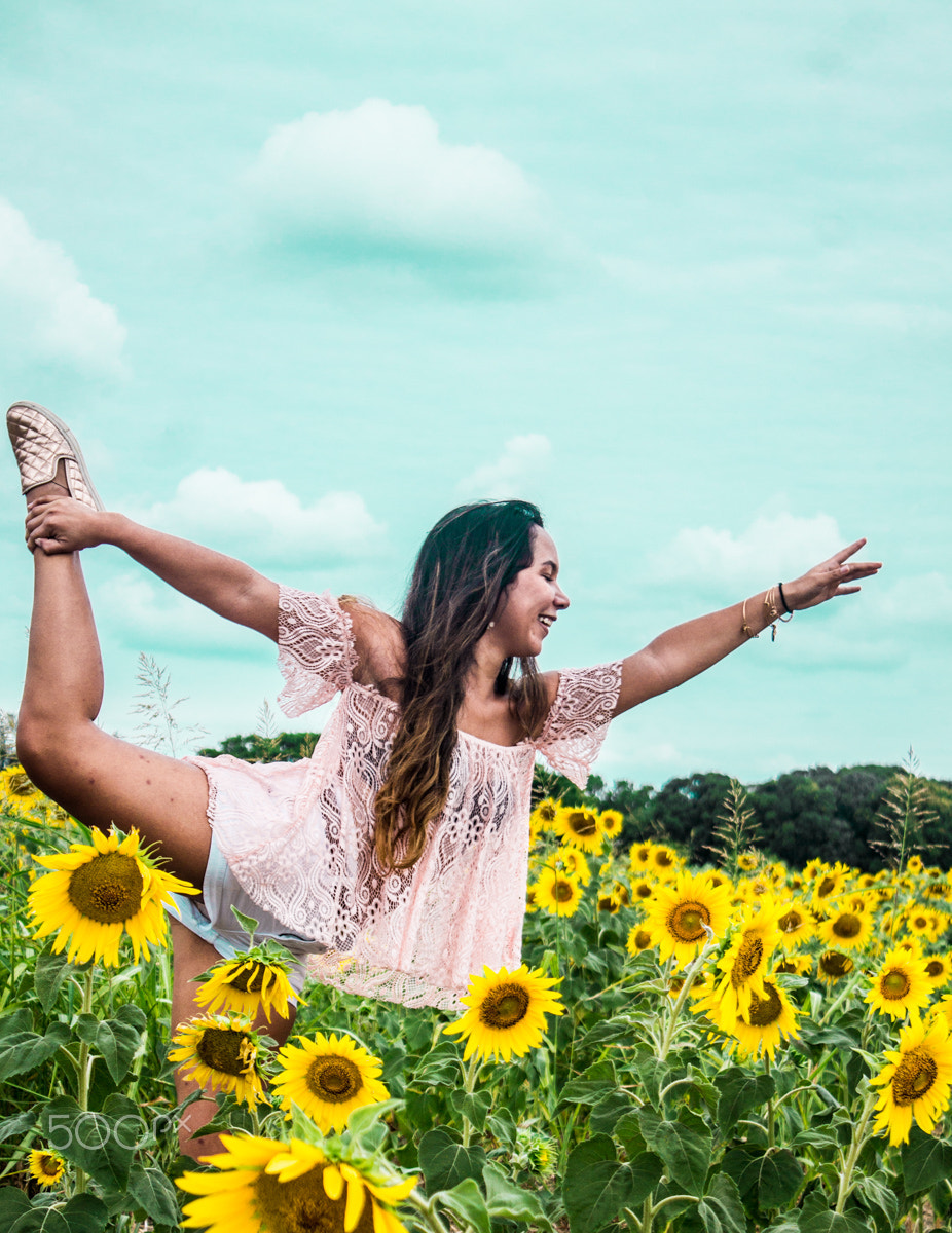 Canon EF-S 18-55mm F3.5-5.6 IS sample photo. Sunflowers dance photography
